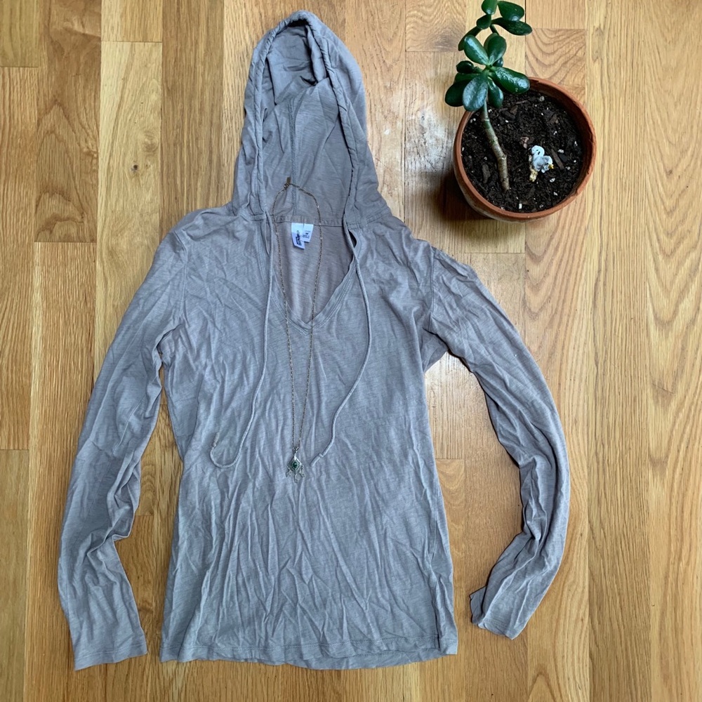 District Threads Gray Sheer Hoodie